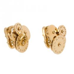 Pre Owned Bvlgari Cicladi Yellow Gold Clip Earrings