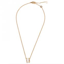 Bvlgari B.Zero1 White Ceramic Rose Gold Pendant Necklace