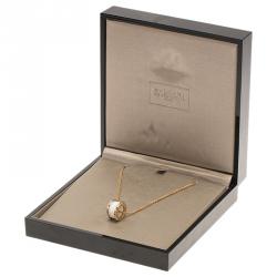 Bvlgari B.Zero1 White Ceramic Rose Gold Pendant Necklace