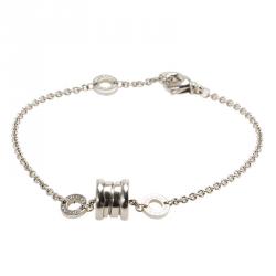 Pre Owned Bvlgari B.zero1 18k White Gold Soft Bracelet