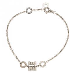 Pre Owned Bvlgari B.zero1 18k White Gold Soft Bracelet
