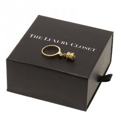 Bvlgari B.Zero1 Diamond Yellow Gold Dangling Ring Size 52.5