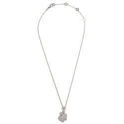 Bvlgari Cicladi 18k White Gold Drop Pendant Chain Necklace