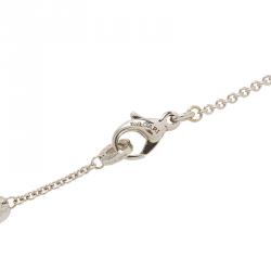 Bvlgari Cicladi 18k White Gold Drop Pendant Chain Necklace