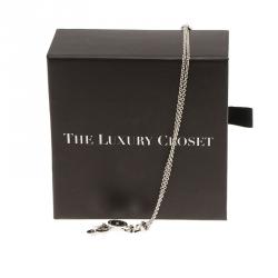Bvlgari Cicladi 18k White Gold Drop Pendant Chain Necklace