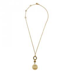 Pre Owned Bvlgari Cerchi Astrale 18k Yellow Gold Pendant Chain Necklace
