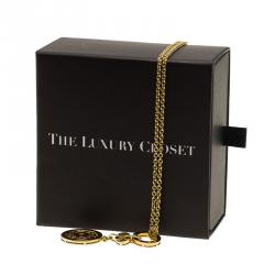 Pre Owned Bvlgari Cerchi Astrale 18k Yellow Gold Pendant Chain Necklace