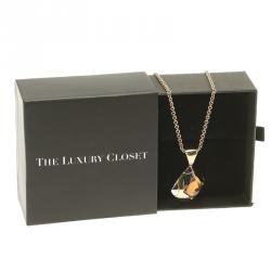 Pre Owned Bvlgari Piramide Citrine Yellow Gold Pendant