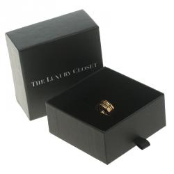 Pre Owned Bvlgari B.Zero1 3-Band Yellow Gold Ring Size 56