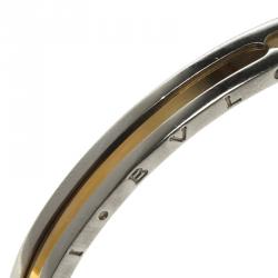 Bvlgari B.Zero1 18k Rose Gold & Steel Open Cuff Bracelet 15cm