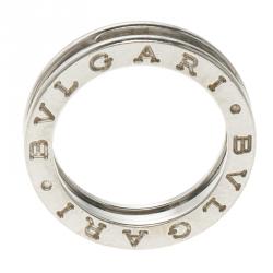 Pre Owned Bvlgari B.Zero1 1-band 18k White Gold Ring Size 53