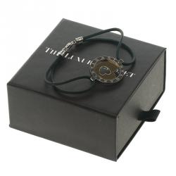 Pre Owned Bvlgari Tondo Cuore 18k Yellow Gold and Steel Bracelet 19cm