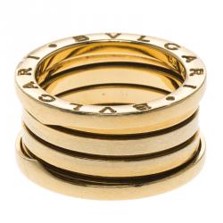 Pre Owned Bvlgari B.Zero1 3-Band 18k Rose Gold Ring Size 54