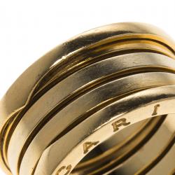 Pre Owned Bvlgari B.Zero1 3-Band 18k Rose Gold Ring Size 54