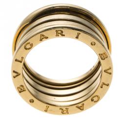 Pre Owned Bvlgari B.Zero1 3-Band 18k Rose Gold Ring Size 54