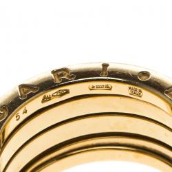 Pre Owned Bvlgari B.Zero1 3-Band 18k Rose Gold Ring Size 54