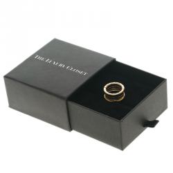 Pre Owned Bvlgari B.Zero1 3-Band 18k Rose Gold Ring Size 54