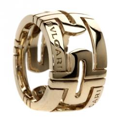 Pre Owned Bvlgari Parentesi Yellow Gold Large Band Ring Size 47