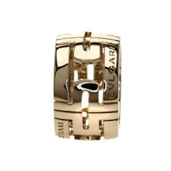 Pre Owned Bvlgari Parentesi Yellow Gold Large Band Ring Size 47