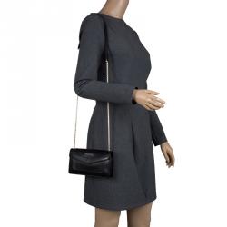 مملوكة مسبقًا Bvlgari Black Leather Forever Crossbody Bag