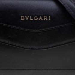 مملوكة مسبقًا Bvlgari Black Leather Forever Crossbody Bag