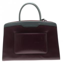 Bvlgari Purple Leather Medium Icona Tote