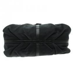 Pre Owned Bvlgari Black Fabric and Leather Chandra Hobo