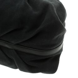 Pre Owned Bvlgari Black Fabric and Leather Chandra Hobo