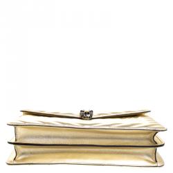 مملوكة مسبقًا Bvlgari Gold Quilted Scaglie Leather Medium Serpenti Forever Shoulder Bag