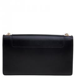 Bvlgari Black Leather Forever Crossbody Bag