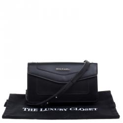 Bvlgari Black Leather Forever Crossbody Bag