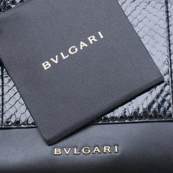 Bvlgari Black Python Medium Serpenti Tote Bag