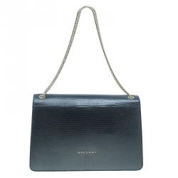 Bvlgari Metallic Lizard Skin Medium Serpenti Flap Shoulder Bag