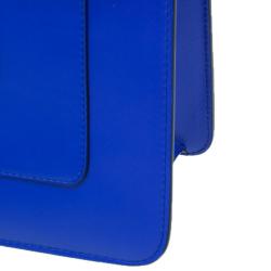 Pre Owned Bvlgari Blue Leather Serpenti Top Handle Flap Bag