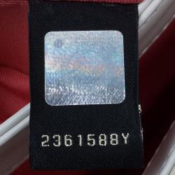 مملوكة مسبقًا حقيبة بلغاري جلد أبيض واسود متوسطة بقلاب