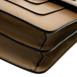 Pre Owned Bvlgari Light Brown Leather Medium Serpenti Flap Shoulder Bag