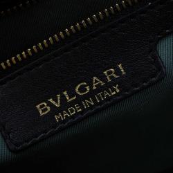 Bvlgari Black Leather Medium Serpenti Shoulder Bag
