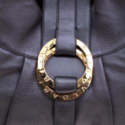 Bvlgari Metallic Grey Leather Chandra Hobo