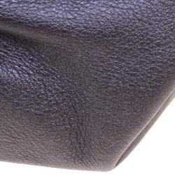 Bvlgari Metallic Grey Leather Chandra Hobo