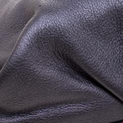 Bvlgari Metallic Grey Leather Chandra Hobo
