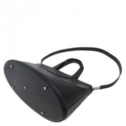 Bvlgari Black Leather Shopper Tote
