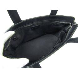 Bvlgari Black Leather Shopper Tote