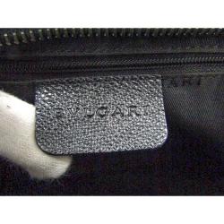 Bvlgari Black Leather Shopper Tote