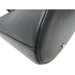 Bvlgari Black Leather Shopper Tote
