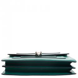Bvlgari Green Leather Medium Serpenti Forever Shoulder Bag