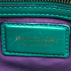 Bvlgari Green Leather Medium Serpenti Forever Shoulder Bag