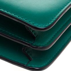 Bvlgari Green Leather Medium Serpenti Forever Shoulder Bag