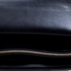 Bvlgari Black Leather Serpenti Forever Shoulder Bag