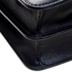 Bvlgari Black Leather Serpenti Forever Shoulder Bag