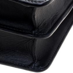 Bvlgari Black Leather Serpenti Forever Shoulder Bag
